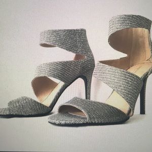 Christian Siriano Silver Heels Size: 8.5